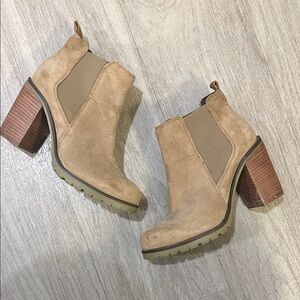 Crevo Tan Suede Ankle Boots